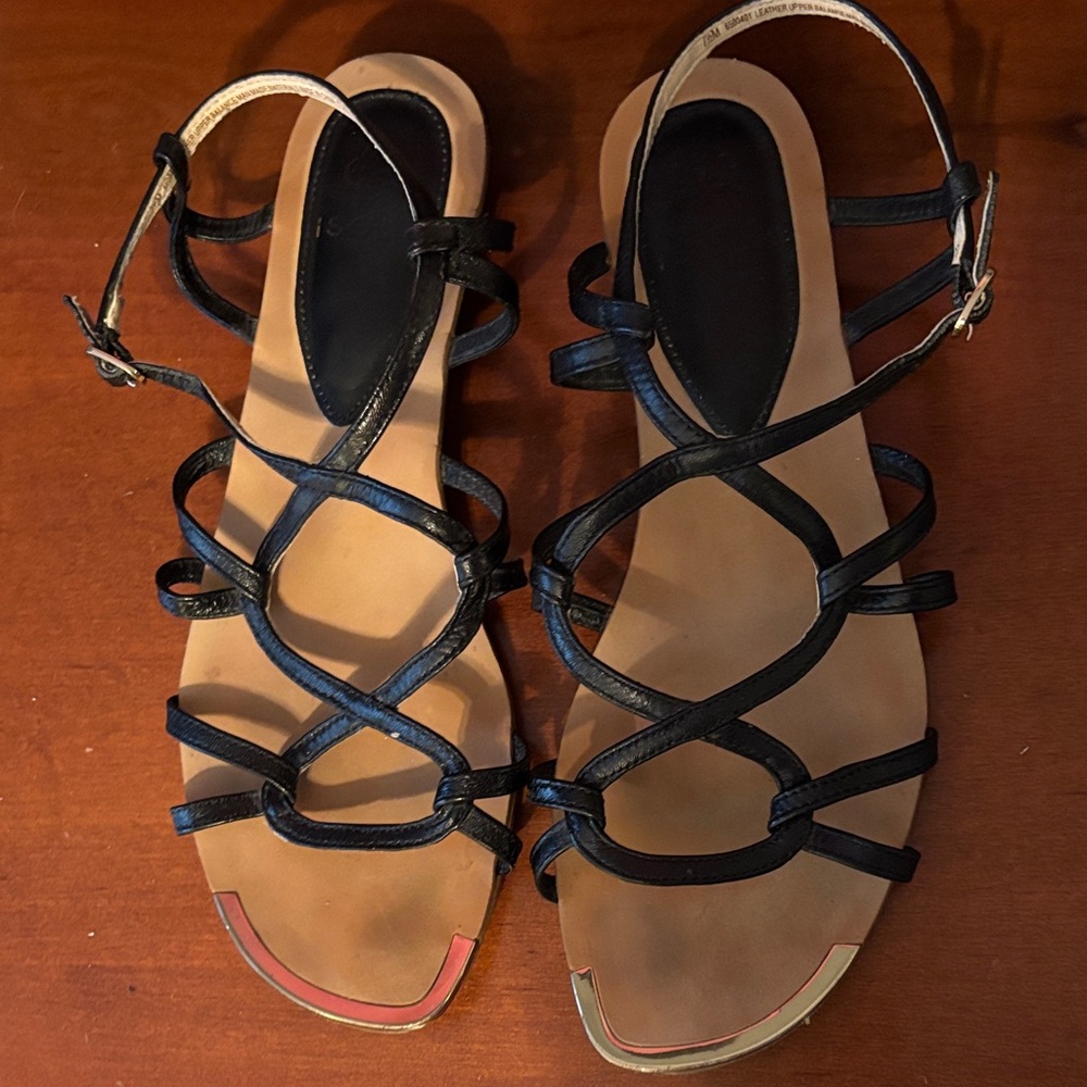 Isola Black Strappy Sandals